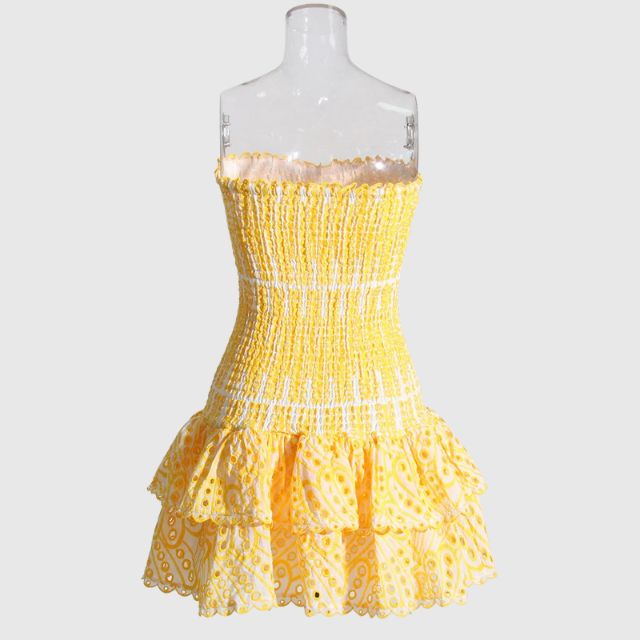 Liana Damen Bandeau Minikleid – Elegante Rüschen für Sommerliche Tage 3