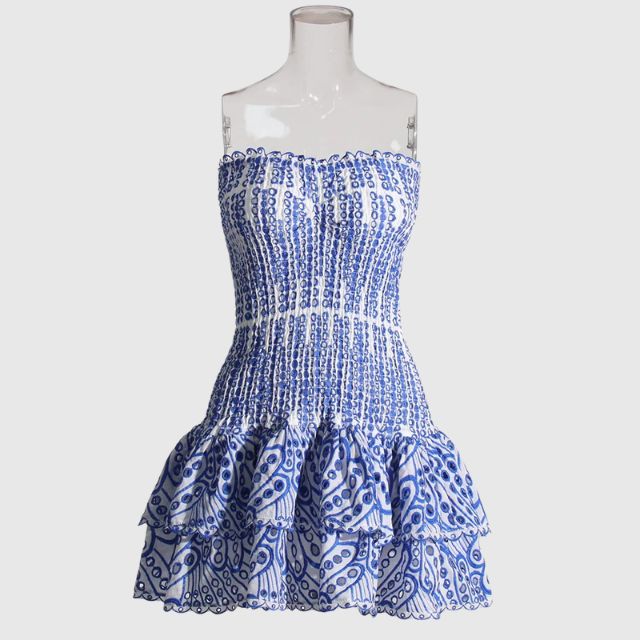 Liana Damen Bandeau Minikleid – Elegante Rüschen für Sommerliche Tage 5