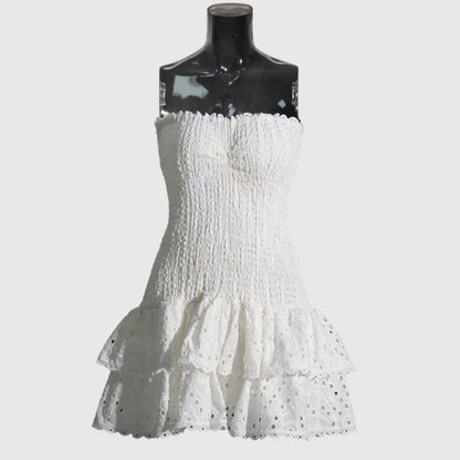 Liana Damen Bandeau Minikleid – Elegante Rüschen für Sommerliche Tage 8