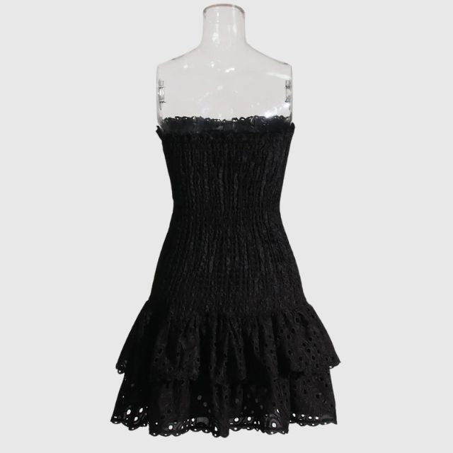 Liana Damen Bandeau Minikleid – Elegante Rüschen für Sommerliche Tage 9