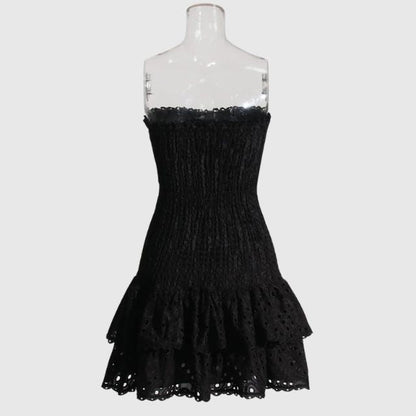 Liana Damen Bandeau Minikleid – Elegante Rüschen für Sommerliche Tage 9