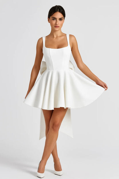 Liana Damen Festliches Kleid – Verspielt A-Linie mit Schleppe 0