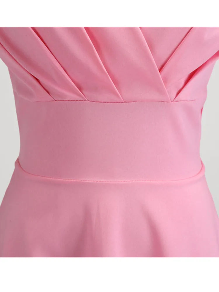 Lila Women's Summer Dress – Vintage V-Neck Midi for Stylish Comfort 5