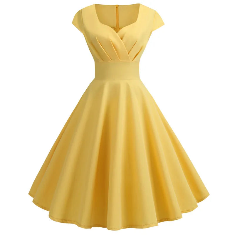 Lila Women's Summer Dress – Vintage V-Neck Midi for Stylish Comfort 6
