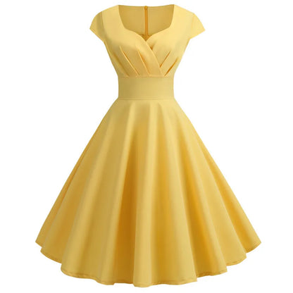 Lila Women's Summer Dress – Vintage V-Neck Midi for Stylish Comfort 6