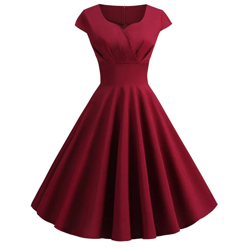 Lila Women's Summer Dress – Vintage V-Neck Midi for Stylish Comfort 8