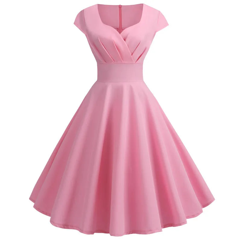 Lila Women's Summer Dress – Vintage V-Neck Midi for Stylish Comfort 9