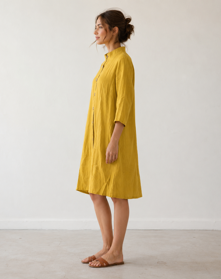 Liora Ladies Midi Dress – Breathable Linen Comfort for Warm Days 6