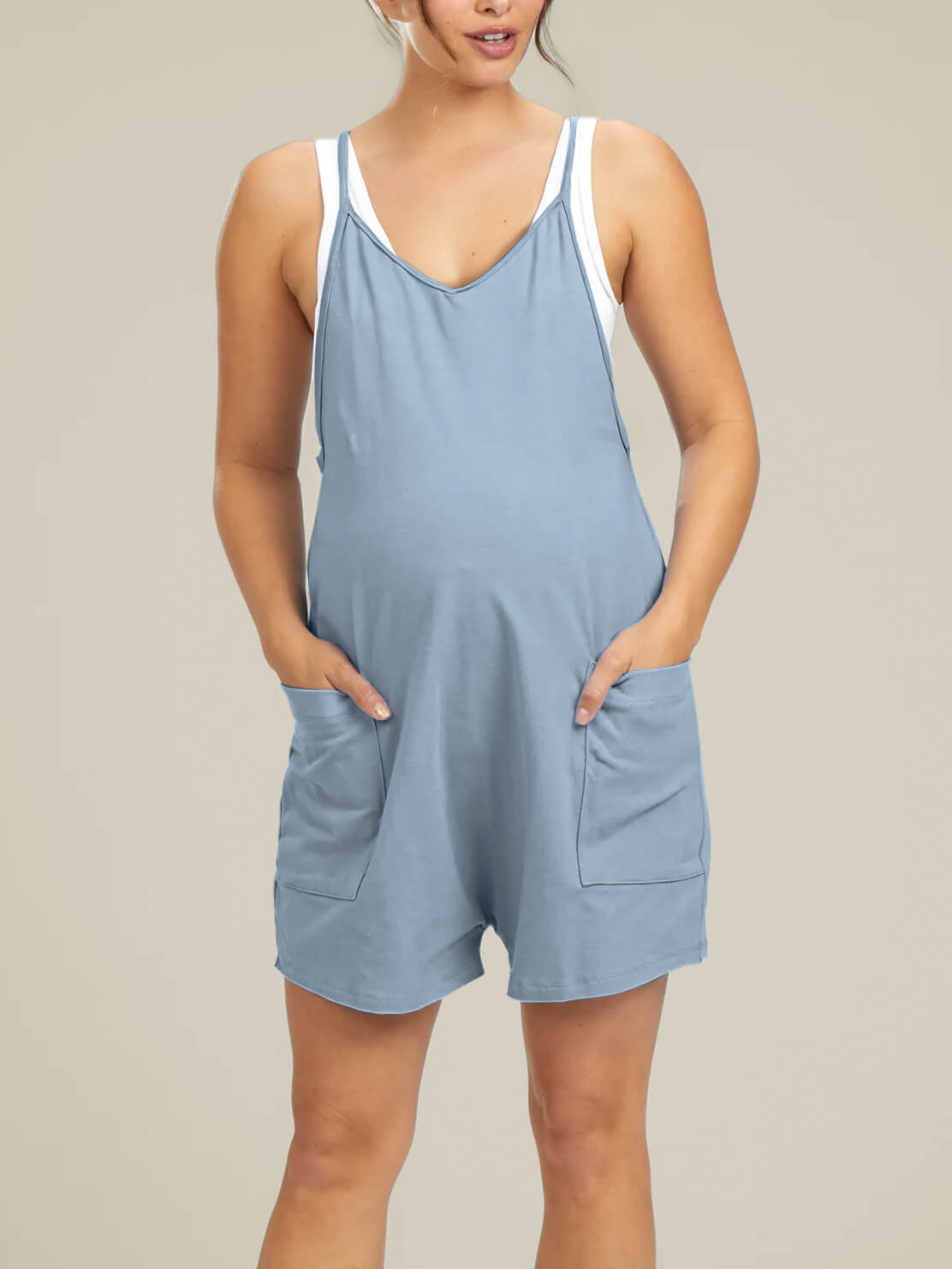 Liora Maternity Jumpsuit Shorts – Oversized Comfort for Pregnancy 10