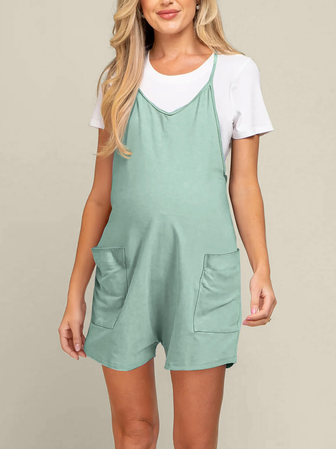 Liora Maternity Jumpsuit Shorts – Oversized Comfort for Pregnancy 13