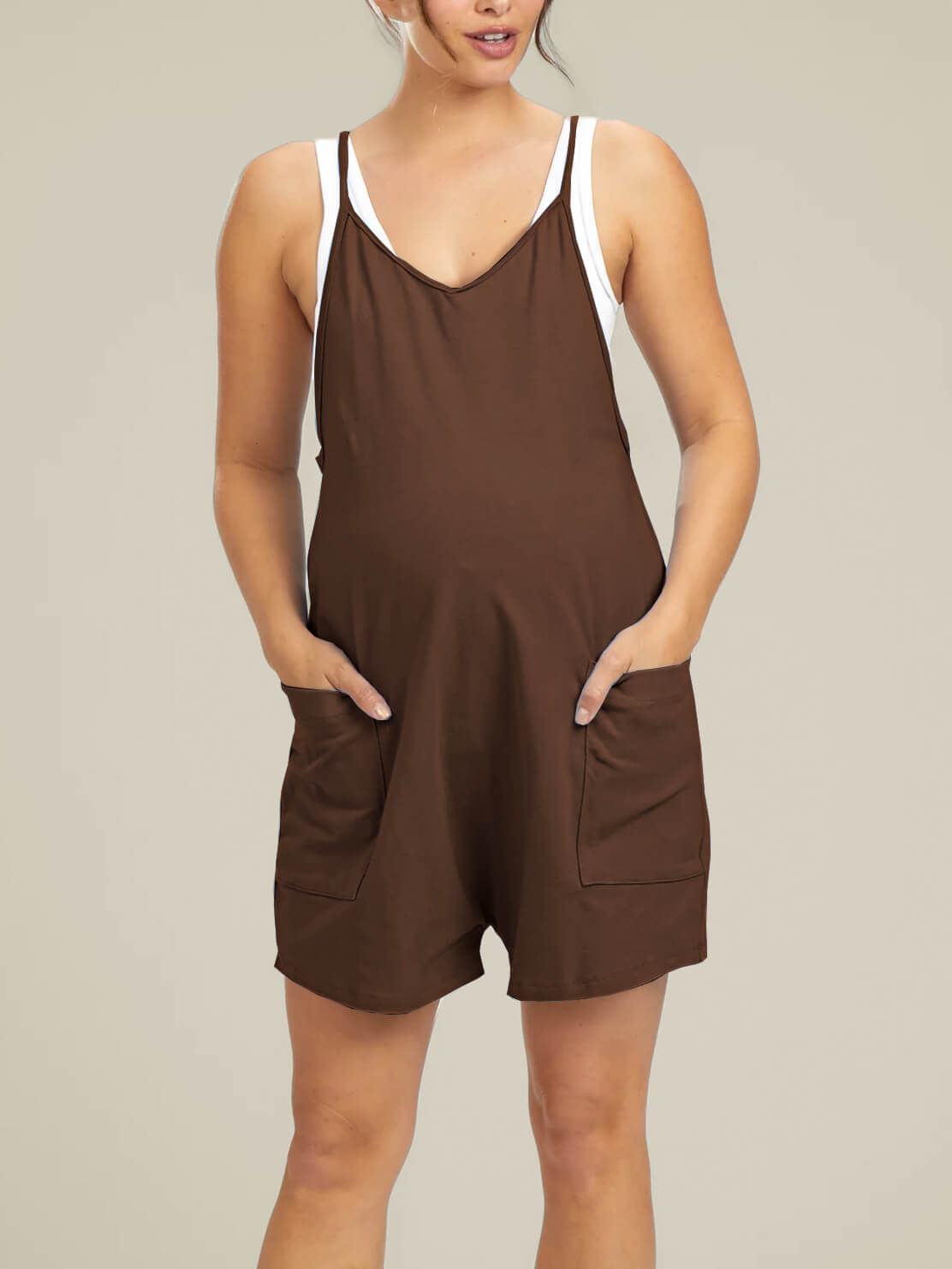 Liora Maternity Jumpsuit Shorts – Oversized Comfort for Pregnancy 9