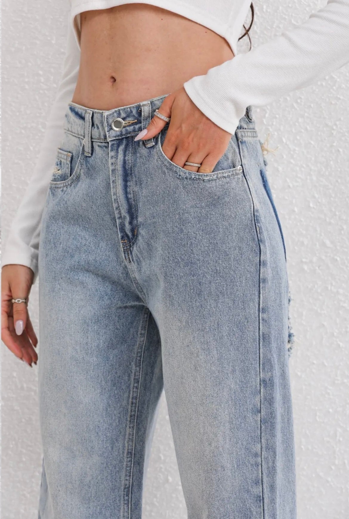Liora Men's Baggy Jeans – Vintage Ripped Design for Casual Style 4