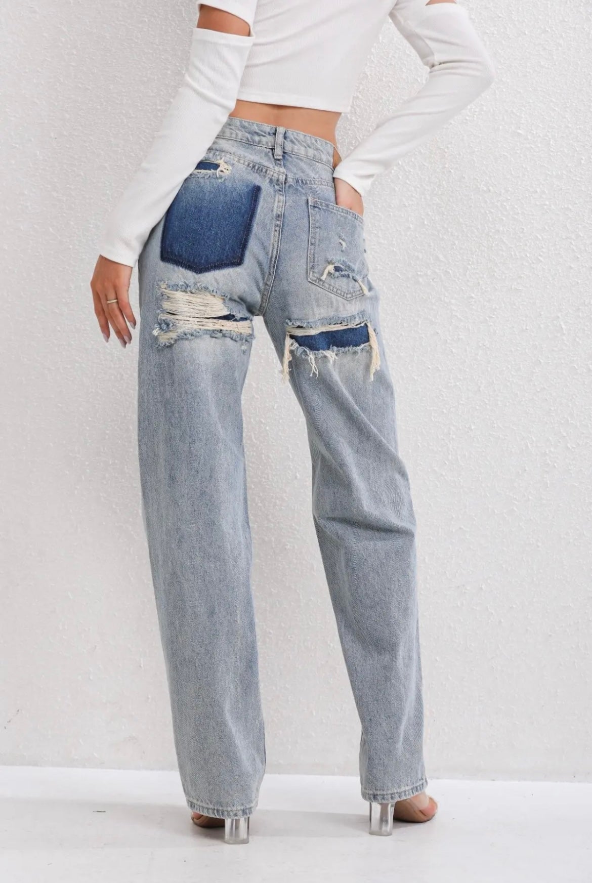 Liora Men's Baggy Jeans – Vintage Ripped Design for Casual Style 5