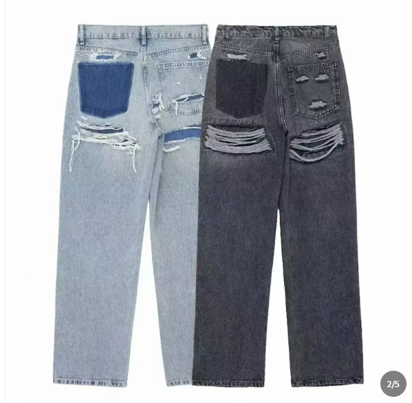 Liora Men's Baggy Jeans – Vintage Ripped Design for Casual Style 9
