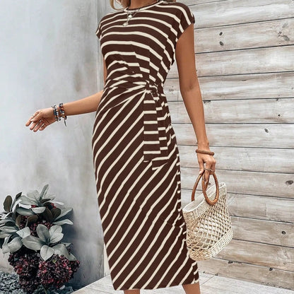 Liora Women's Black Knot Bodycon Dress – Adjustable Waist Chic Style 8