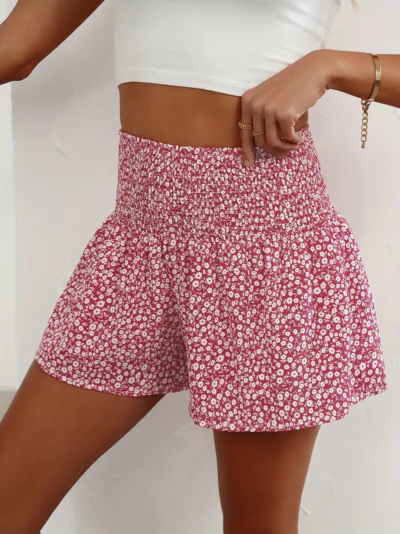 Liora Women's Casual Shorts – Floral High Waist with Comfortable Fit 9