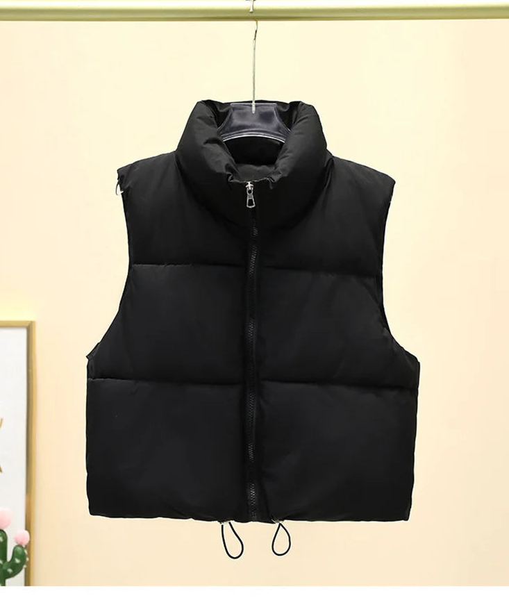 Liora Women's Cotton Down Vest – Cozy Sleeveless Layer for Winter 6