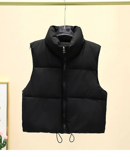 Liora Women's Cotton Down Vest – Cozy Sleeveless Layer for Winter 6