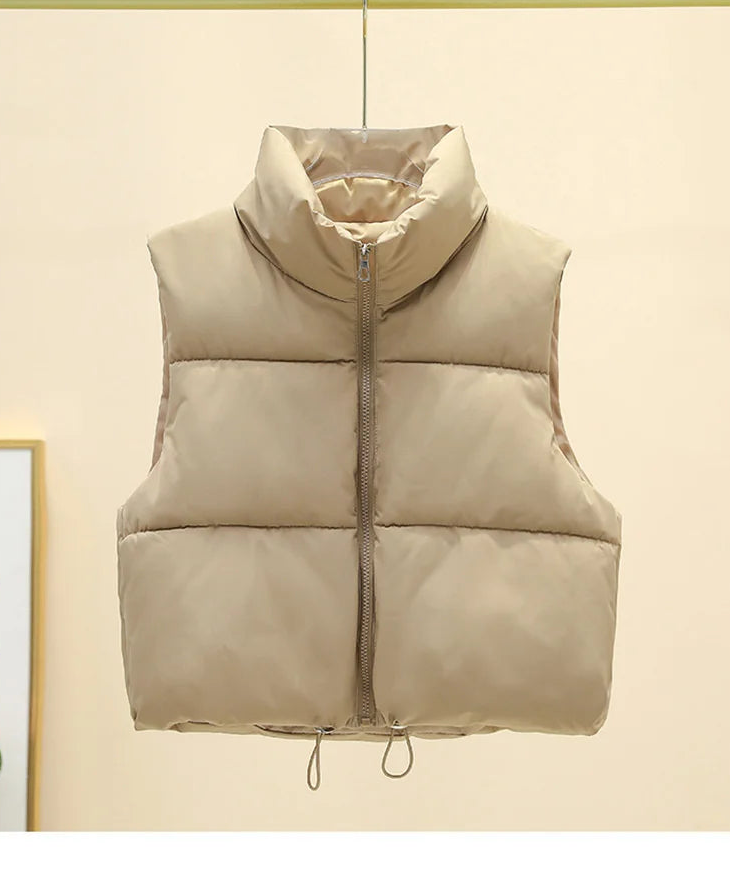 Liora Women's Cotton Down Vest – Cozy Sleeveless Layer for Winter 7