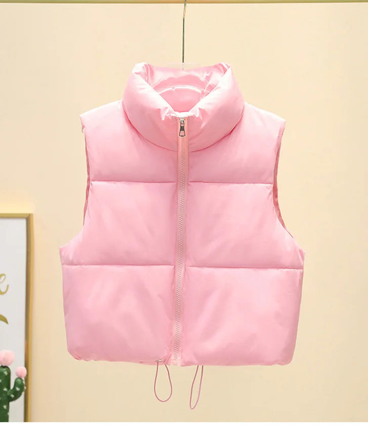 Liora Women's Cotton Down Vest – Cozy Sleeveless Layer for Winter 8