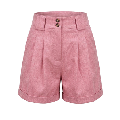 Liora Women's High Waist Shorts – Ribbed Texture for Effortless Summer Style 4