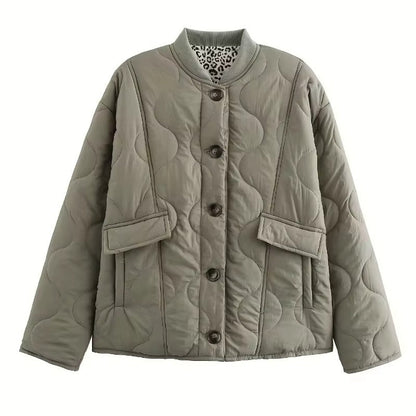 Liora Women's Jacket Outerwear – Chic Leopard Lining for Versatile Style 5