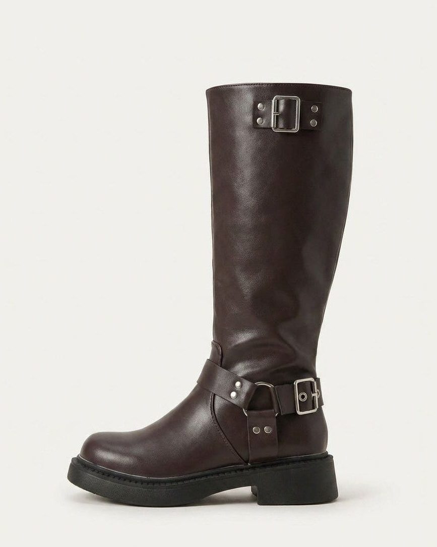 Liora Women's Knee High Boots – Block Heel Stylish Comfort 0