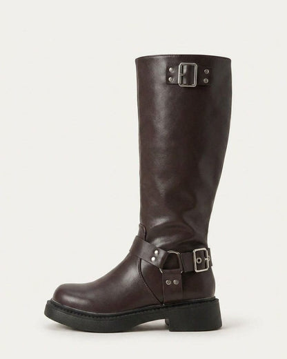 Liora Women's Knee High Boots – Block Heel Stylish Comfort 0