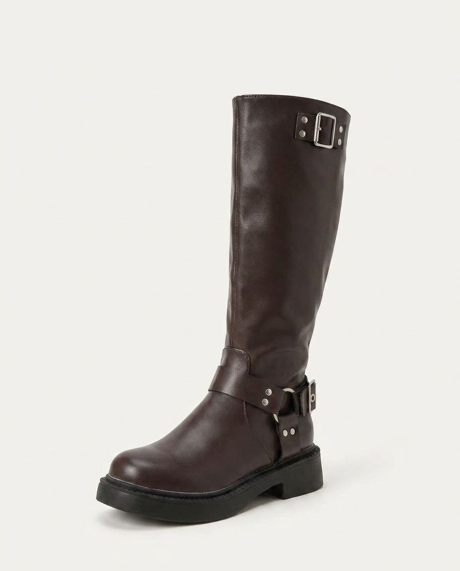 Liora Women's Knee High Boots – Block Heel Stylish Comfort 1