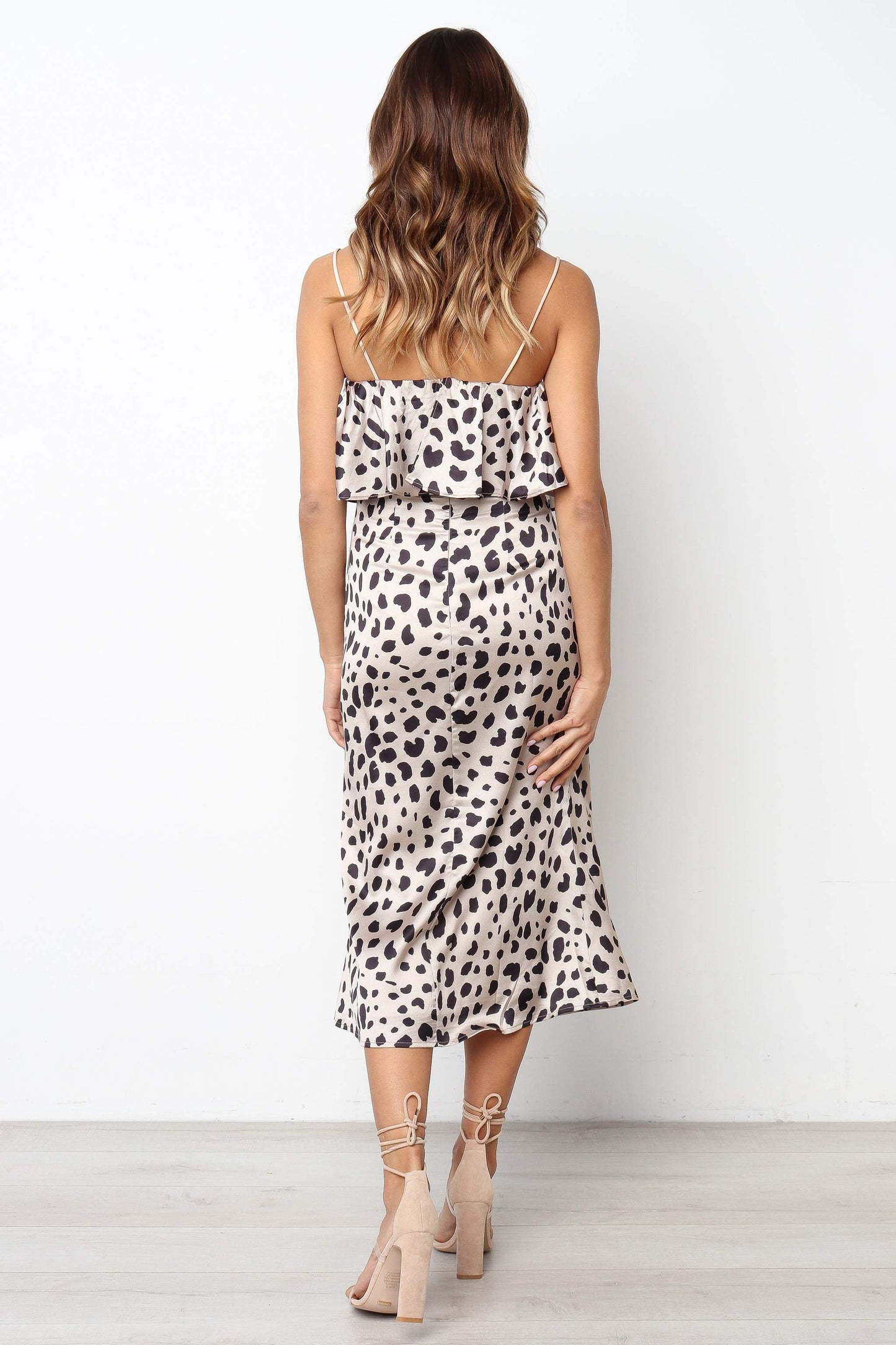Liora Women's Leopard Print Satin Slip Dress – Elegant Evening Wear 2