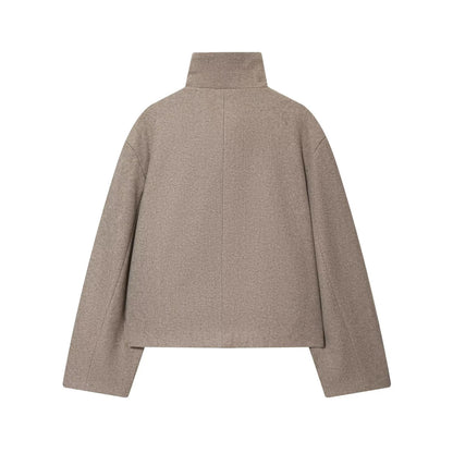 Liora Women's Long Sleeve Coat – Cozy Buckle Collar Winter Layer 2