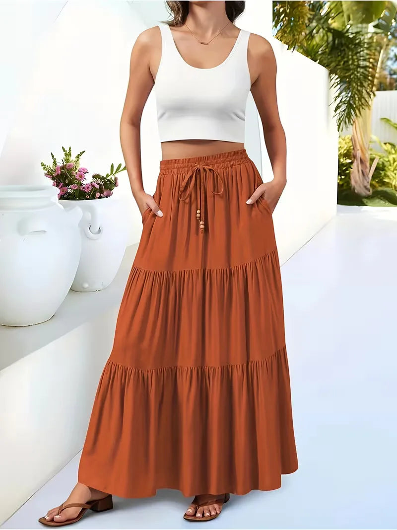 Liora Women's Maxi Skirt – Flowy Design for Effortless Summer Style 7