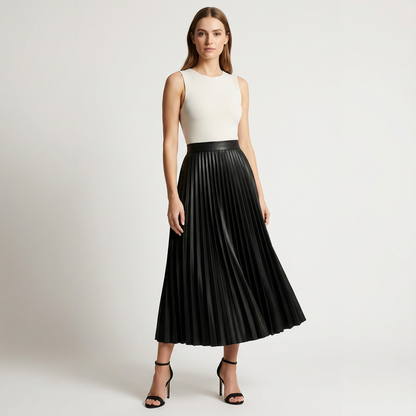 Liora Women's Midi Skirt – Elegant Pleated Design for Versatile Style 0