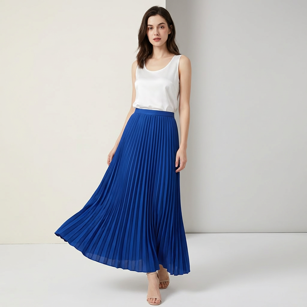 Liora Women's Midi Skirt – Elegant Pleated Design for Versatile Style 4