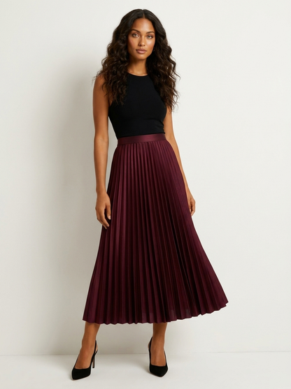 Liora Women's Midi Skirt – Elegant Pleated Design for Versatile Style 7
