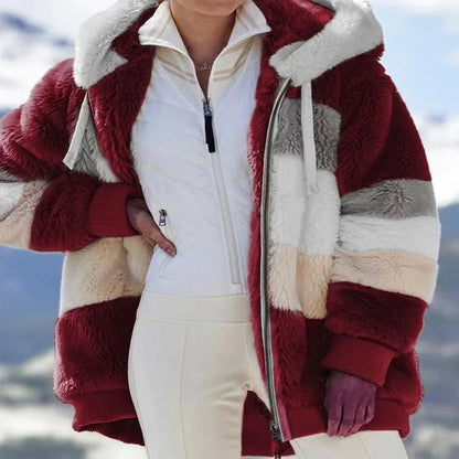 Liora Women's Oversized Jacket – Plush Warm Hooded Outerwear 10