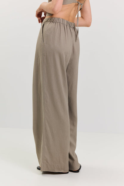 Liora Women's Palazzo Pants – Stylish Wide Leg Linen Blend Comfort 3