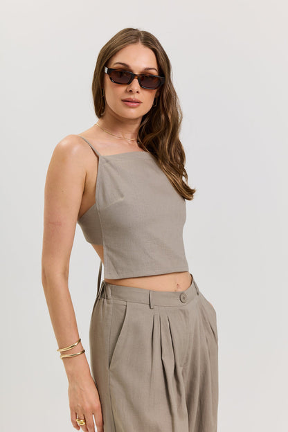 Liora Women's Palazzo Pants – Stylish Wide Leg Linen Blend Comfort 7