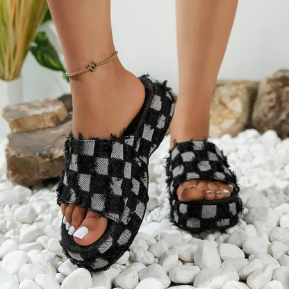 Liora Women's Platform Sandals – Stylish Denim for Summer Events 1