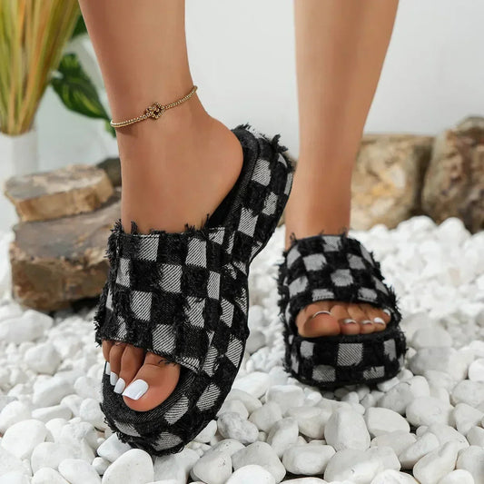 Liora Women's Platform Sandals – Stylish Denim for Summer Events 1