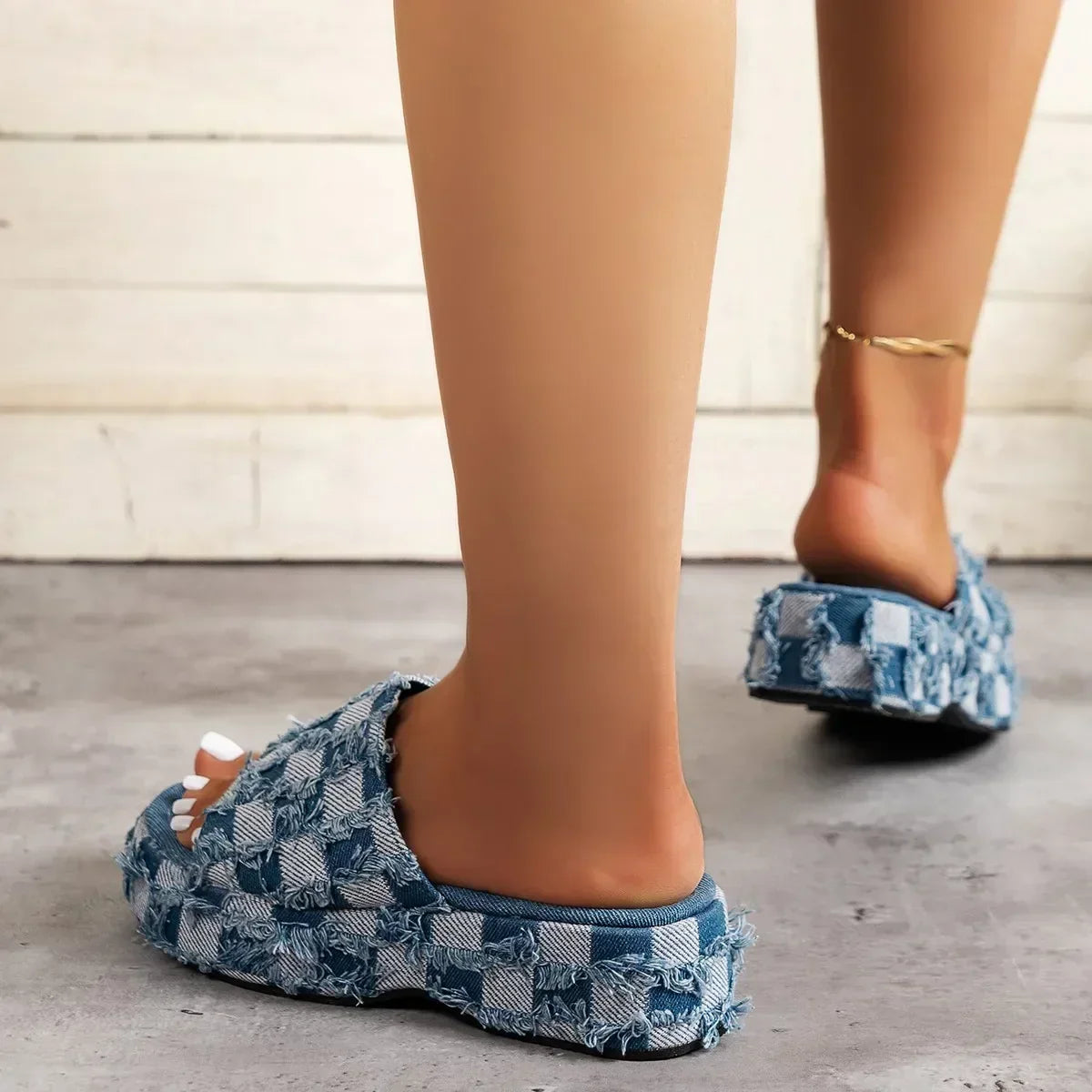 Liora Women's Platform Sandals – Stylish Denim for Summer Events 5