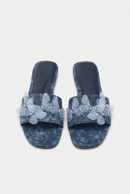 Liora Women's Sandals – Soft Denim Comfort for Casual Summer Wear 0