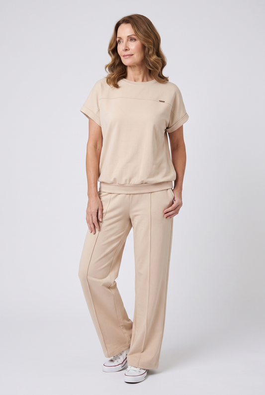 Liora Women's Set Loungewear – Airy Blouse and Palazzo Pants Comfort 1