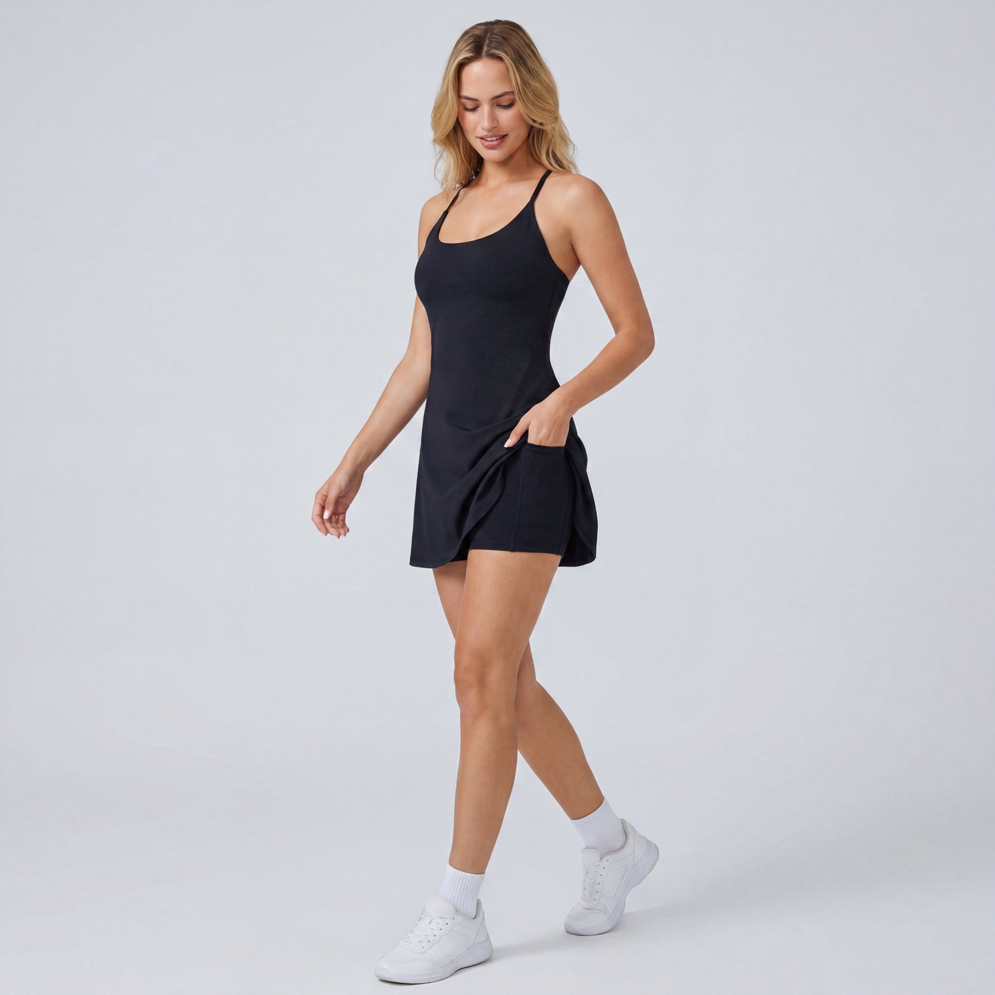 Liora Women's Workout Dress – Flowy 2-in-1 Design for Active Style 0