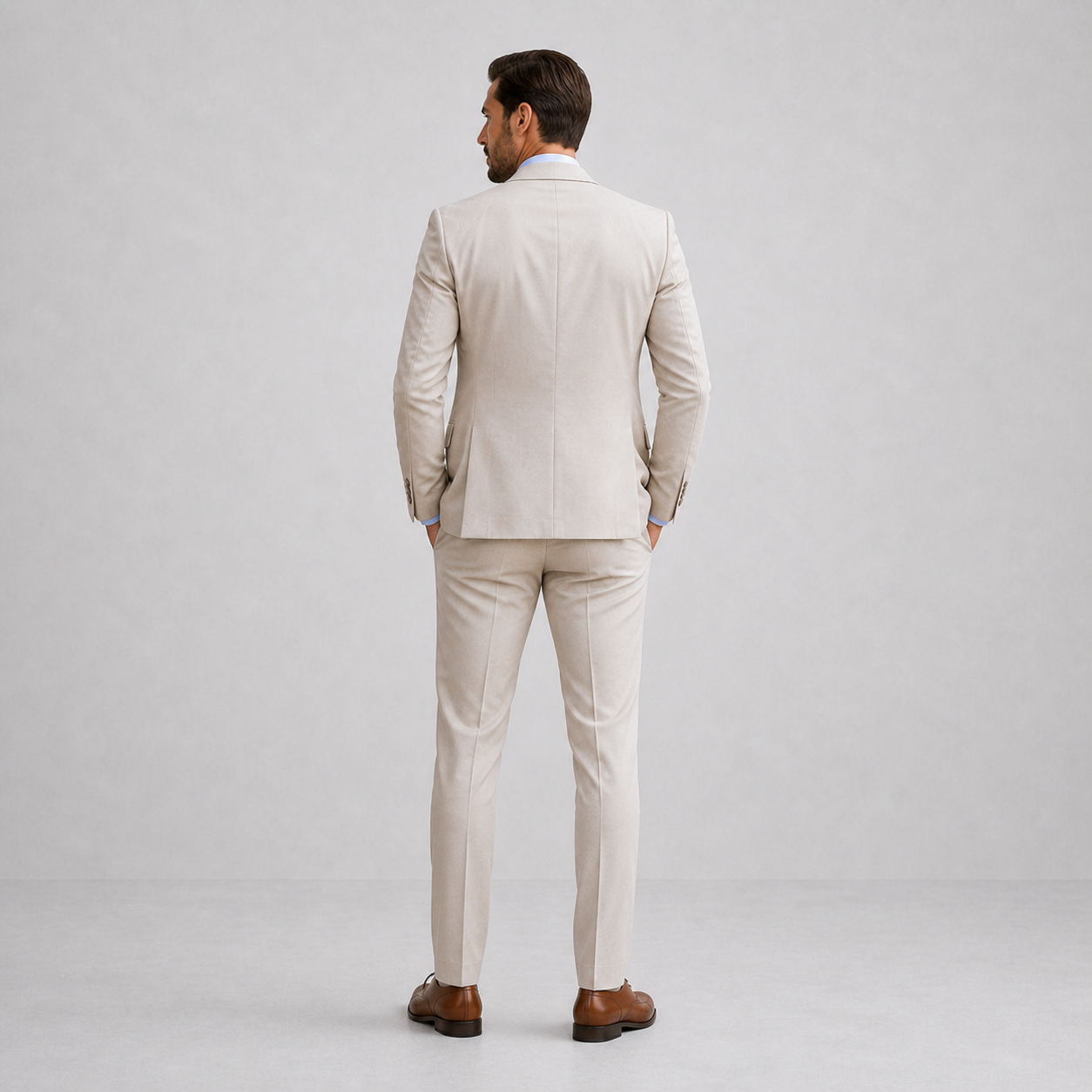 Lomari Men's Linen Three-Piece Suit – Tailored Comfort for Formal Events 3