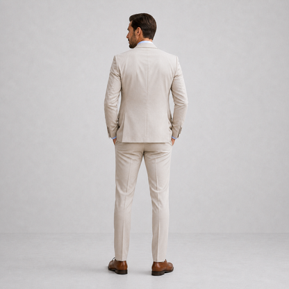 Lomari Men's Linen Three-Piece Suit – Tailored Comfort for Formal Events 3