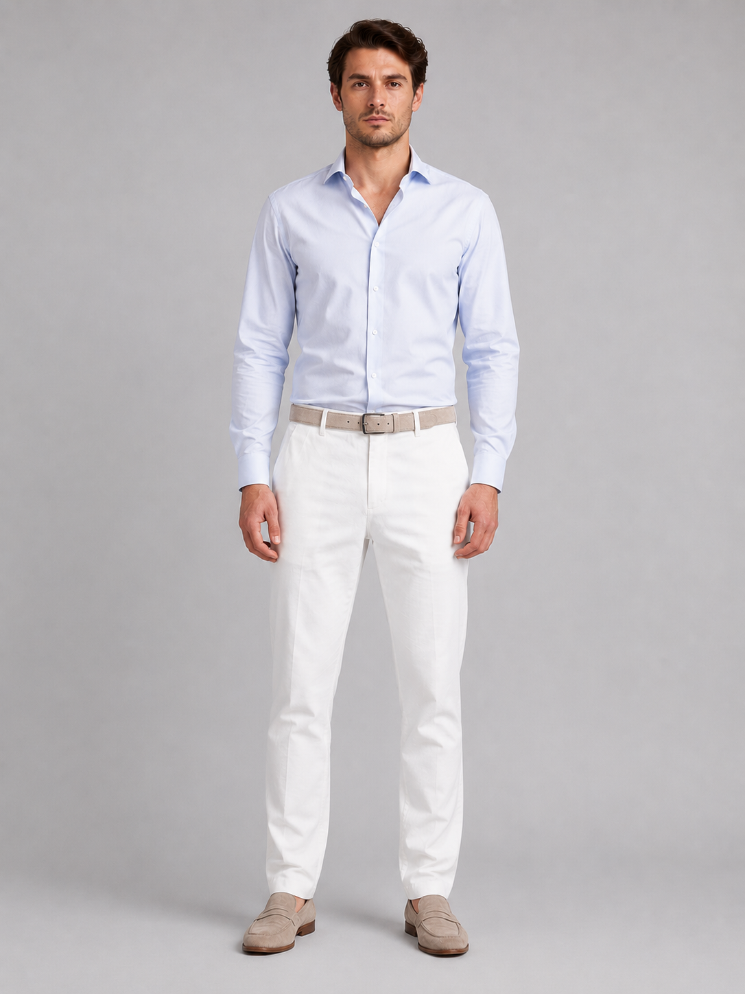 Lorin Men's Linen Look Trousers – Breathable Straight Leg Comfort 2