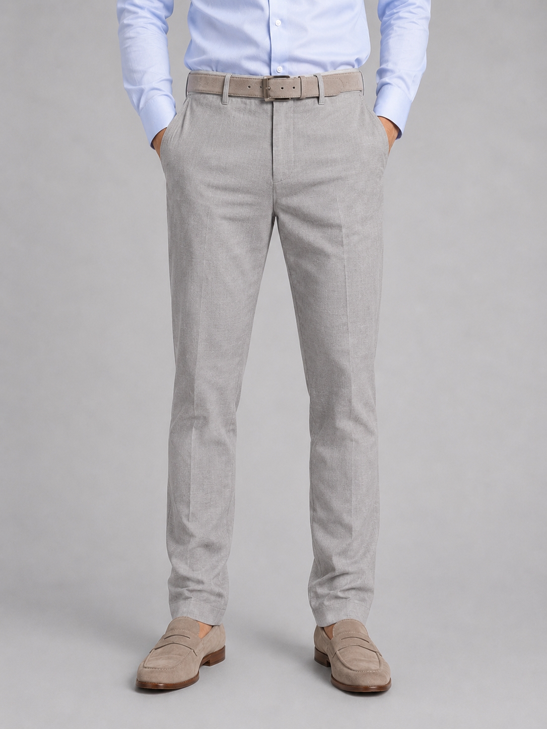 Lorin Men's Linen Look Trousers – Breathable Straight Leg Comfort 4