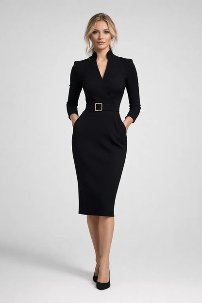 Luma Damen Festliches Kleid – Taillierter V-Ausschnitt für Elegante Anlässe 4