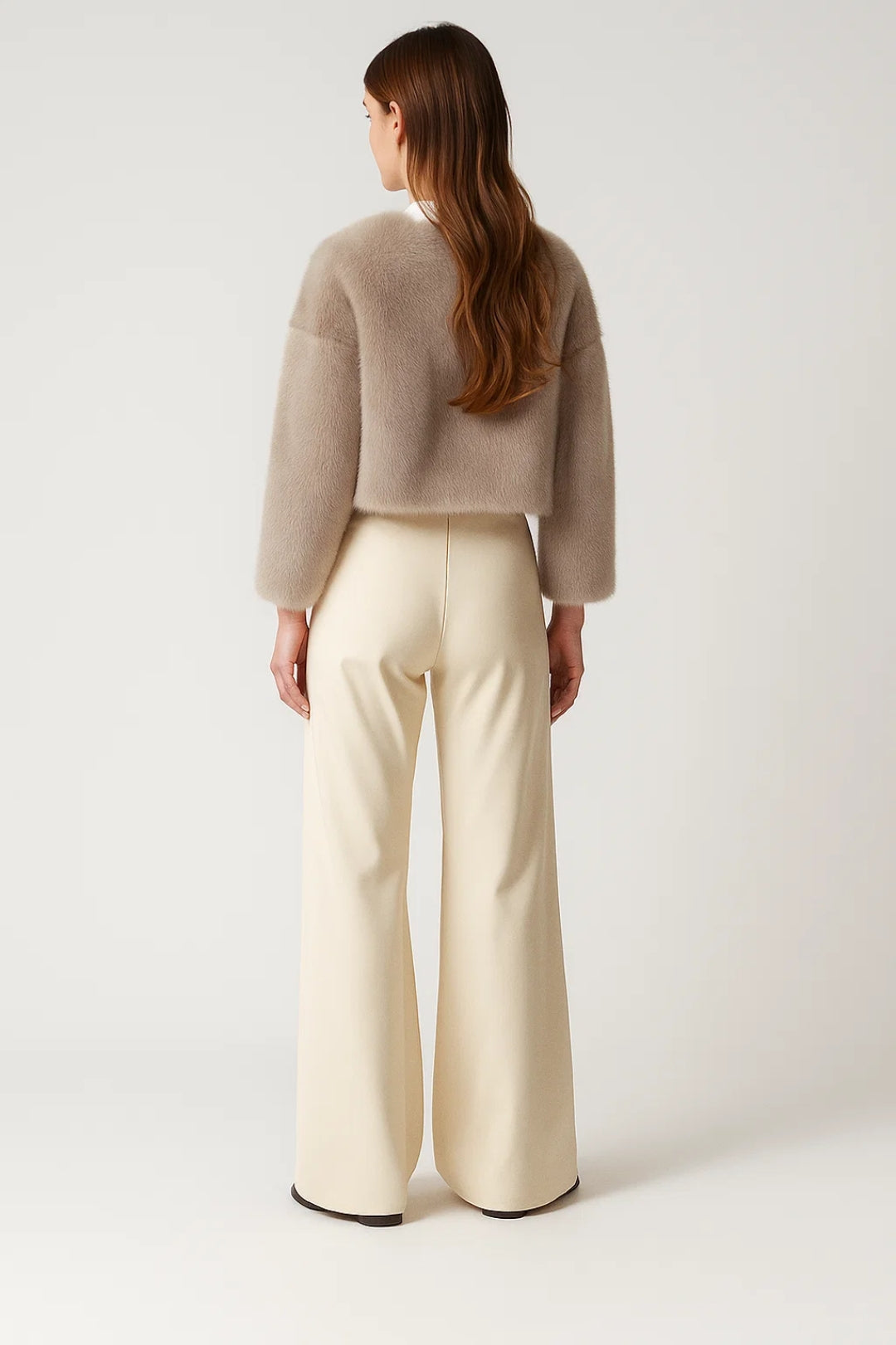 Luma Damen Fluffy Jacke – Elegantes Kurzdesign für Vielseitige Looks 2